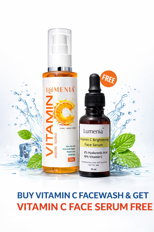 LUMENIA Vitamin C Face Wash - Brightening Fresh Glow Cleanser 100ml for Radiant Skin - Lumenia