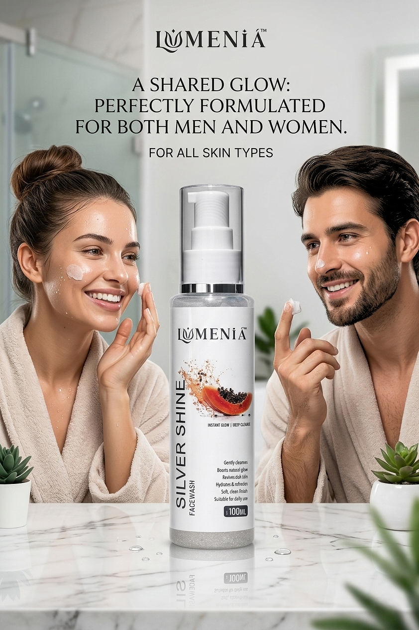 Lumenia Silver Shine Facewash for Instant Glow & Deep Clean - 100ml - Lumenia