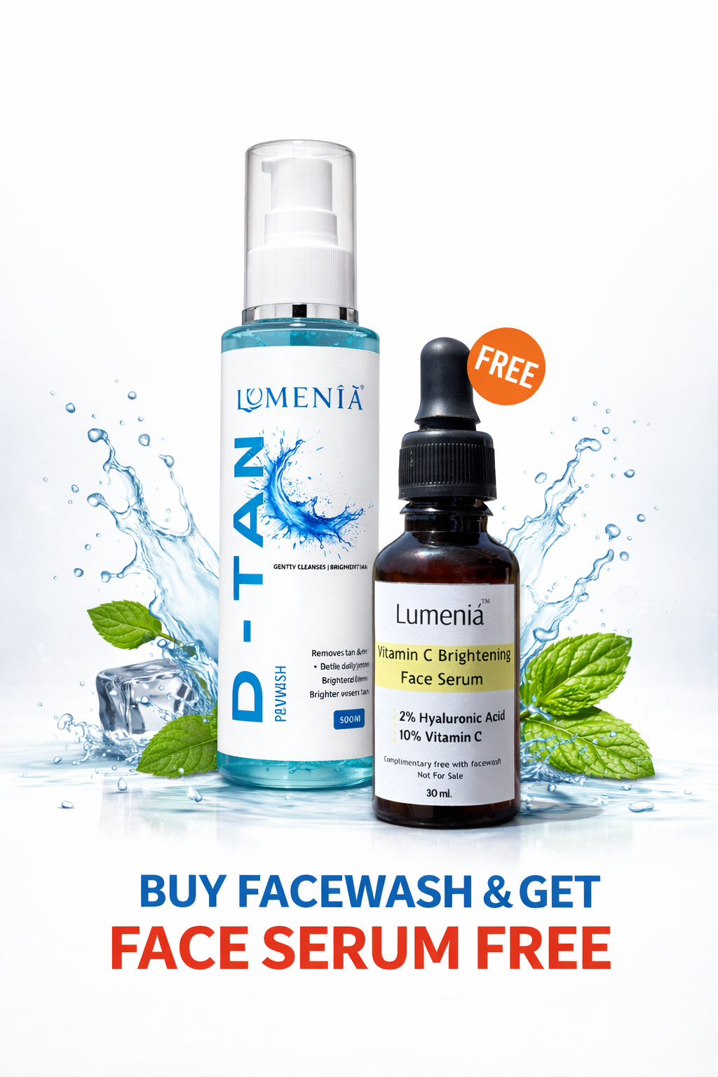 Lumenia D-Tan Glow Facewash 100ml - Deep Cleansing and Tan Removal Solution - Lumenia