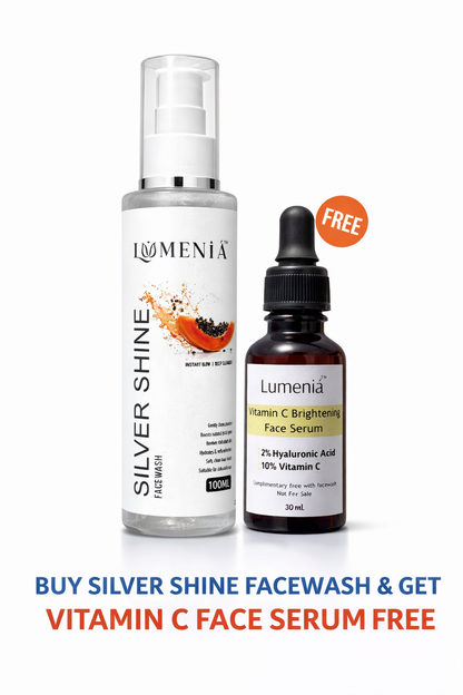 Lumenia Silver Shine Facewash for Instant Glow & Deep Clean - 100ml - Lumenia